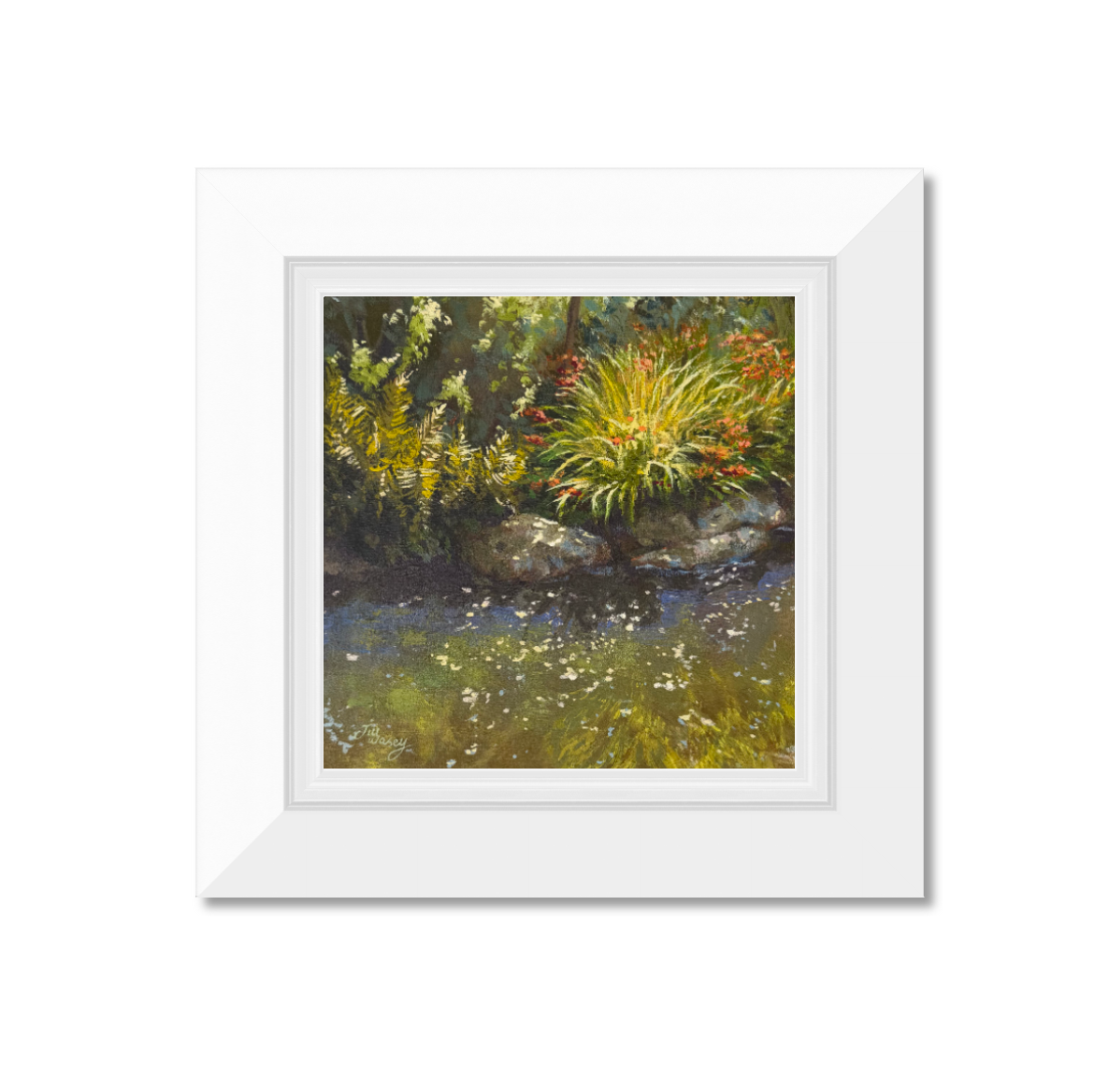 Secret Oasis Original Gouache (en plein air)
