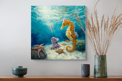 A Newfound Friend - Fine Art Canvas Print, Stretched & Unframed