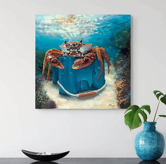 Crabby Kingdom - Fine Art Canvas Print, Stretched & Unframed