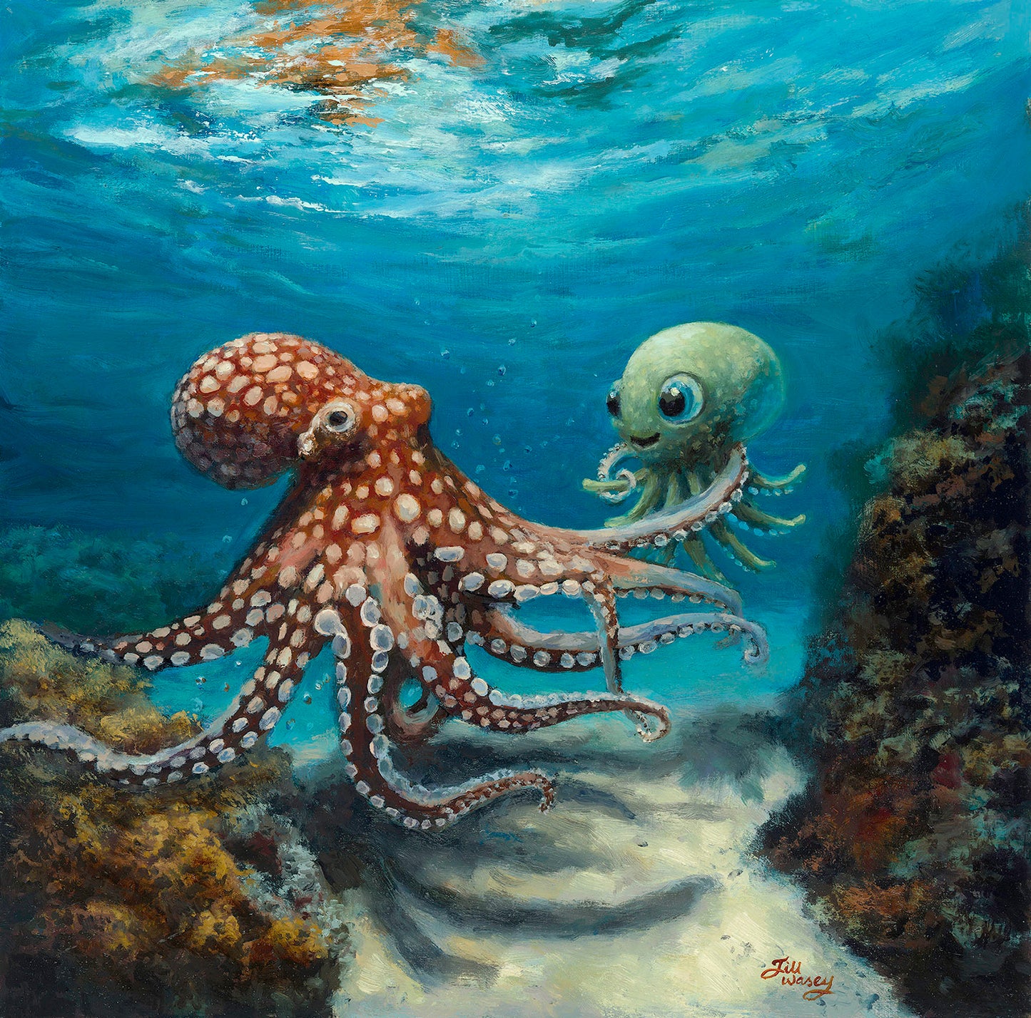 Double Vision - Original Oil Painting (Framed, 12x12")