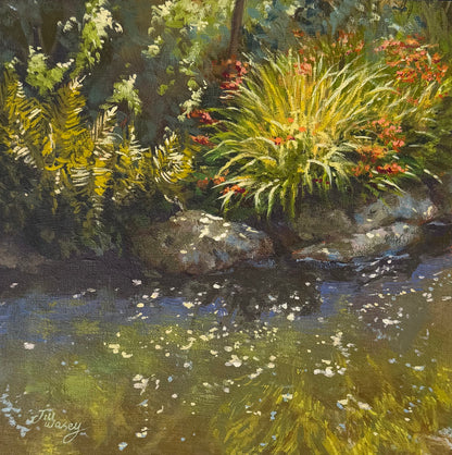 Secret Oasis Original Gouache (en plein air)