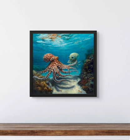 Double Vision - Original Oil Painting (Framed, 12x12")